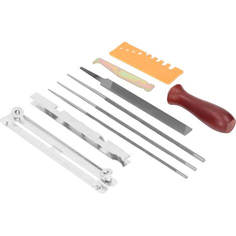 Kit de 10 limes d'affûtage pour chaînes de tronçonneuse, accessoire pour le jardinage, l'atelier et les projets de bricolage (1/5)
