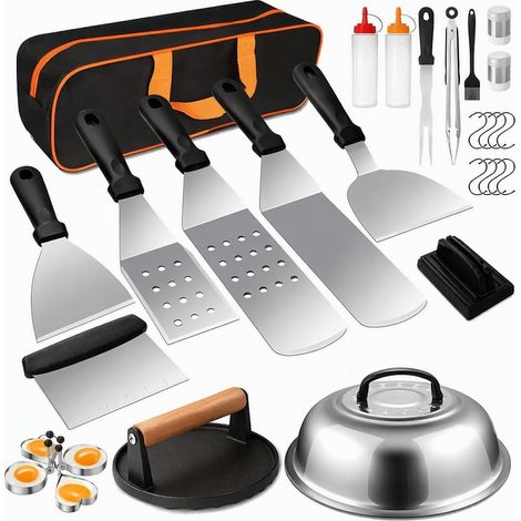 Set de barbecue en acier inoxydable, 29 pièces (1/5)