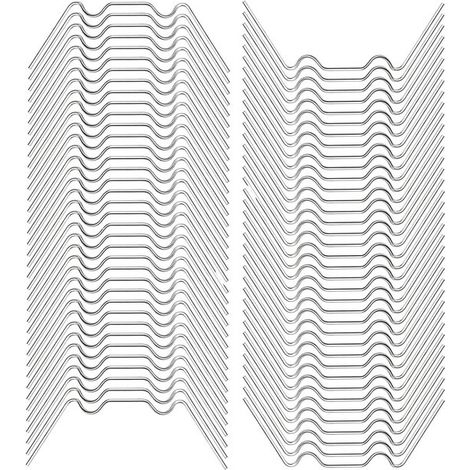 Clips de serre pour verre - 100 pièces - Pinces à verre - Clips en W - Acier inoxydable - Pinces à verre de serre - Installation facile - Clip de jardin - Convient pour la fixation du verre dans les s (1/5)