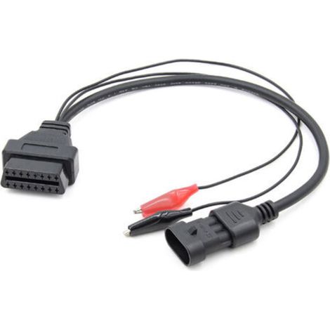 Adaptateur OBD2 3 broches vers 16 broches, pour connecteur de diagnostic embarqué, câble d'extension pour adaptateur OBD2, compatible avec les câbles de scanner. (1/4)