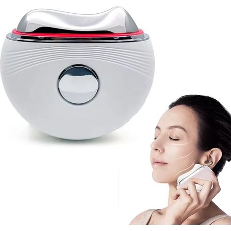 Mini masseur facial électrique, appareil de massage par électrothérapie gua sha (grattage), appareil de lifting facial, appareil de beauté chaud et froid. (1/5)