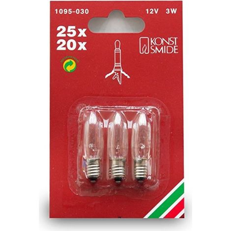 Konstsmide Ersatzbirne klar warmweiß 3er Blister Lichterketten (1/3)