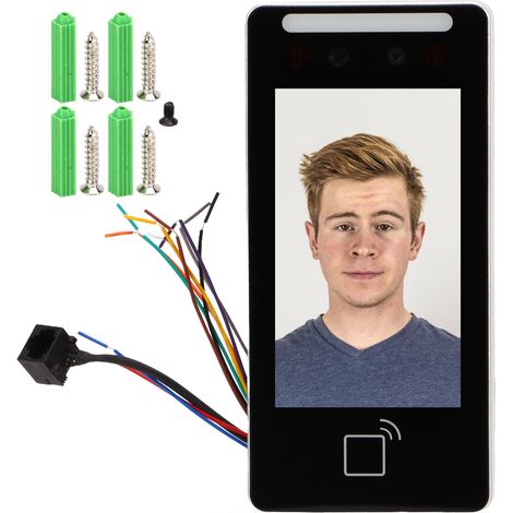 Contrôle d'accès facial avec mot de passe et carte RFID, pointeuse biométrique pour employés de bureau (1/5)