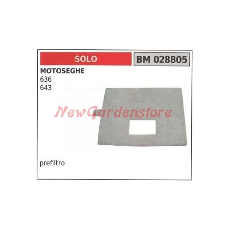 Prefiltro aria SOLO per motosega 636 643 028805