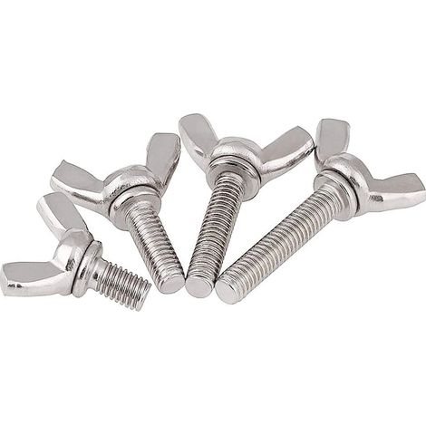 M10 Flügelschrauben – 2er-Pack – Edelstahl 304 – Werkzeuglose manuelle Befestigung – Industrie und Heimwerkerbedarf – M10 x 35 mm (1/5)