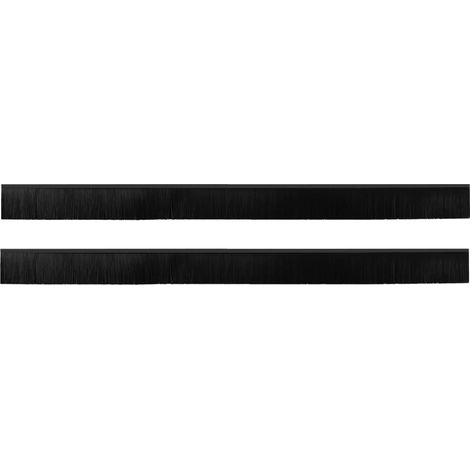 Selbstklebende Türbürstendichtungen 2 pcs Schwarz 100 cm vidaXL