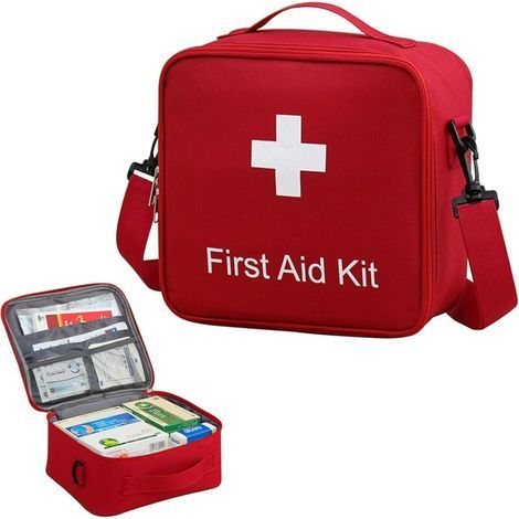 Trousse de Secours Vide, Étanche Trousse Pharmacie Voyage de Grande Capacité, Portable Sac de Médecine AVCE Sangle, Sac DUrgence Médical pour Activités de Plein Air, Voyages, Maison (1/4)