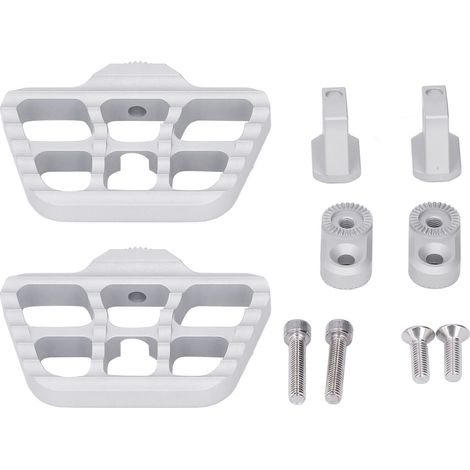 Repose-pieds larges avant moto réglables en aluminium anodisé CNC pour R18 2020-2022 Argent (1/5)