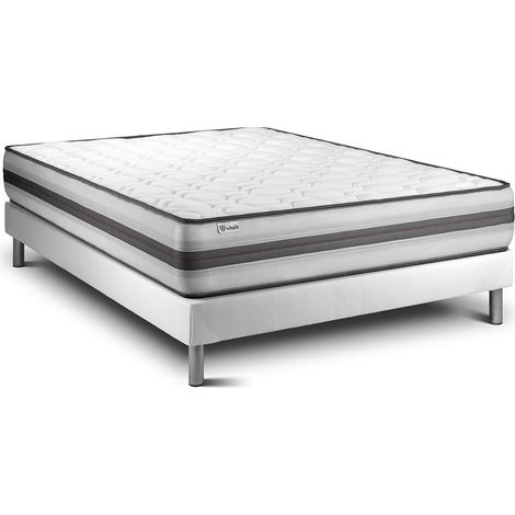 Matratzenset VITAL POWER RECOVER 180 x 200 cm Bettrahmen Kit weiß