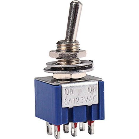 GN109A 1,8 m langer AC-EIN-EIN-SPDT-Wippschalter mit 2 Positionen und Verriegelung, 6 A, 125 V (Blau) (1/3)