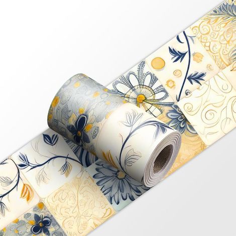 Frise Murale YX186 20cm X 240cm Adhesive Autocollante Papier Peint pour Décoration Intérieure Facile à Poser (1/5)