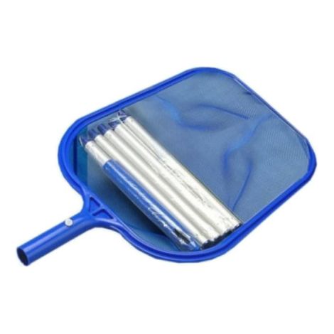 Mareva – Epuisette de piscine nylon et plastique – Manche aluminium 1,22m – Pour nettoyage de surface – Compatible tous types de piscines