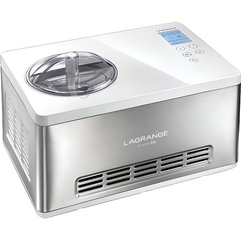Sorbetière - LAGRANGE - GLACES PRO - 180W - 2L - Edelstahl - Grau