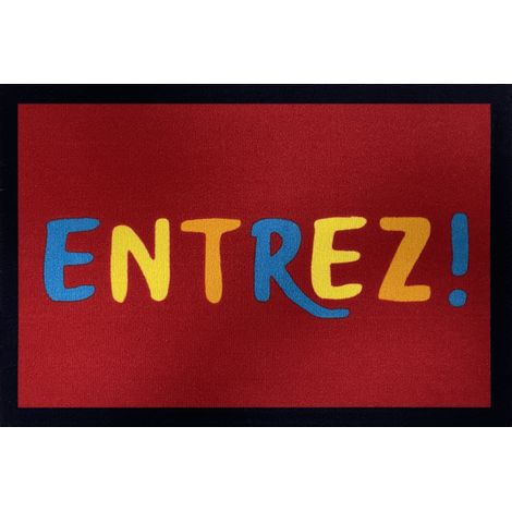 Alfombra de entrada roja 40x60cm - Vica