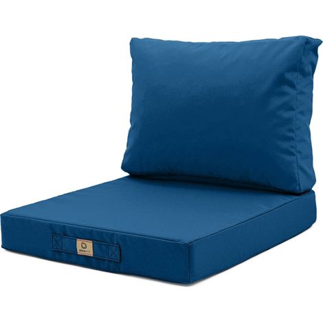 Coussins pour salon de jardin déhoussable 50x60cm Bleu pétrole