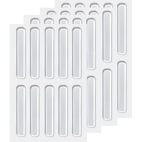 40 PCS Tampons de Protection Transparents, Tampons Antidérapants Auto-Adhésifs, Pare-Chocs Silencieux pour Chaises, Portes, Murs, Meubles, Cuisine, Bureau et Maison (1/5)