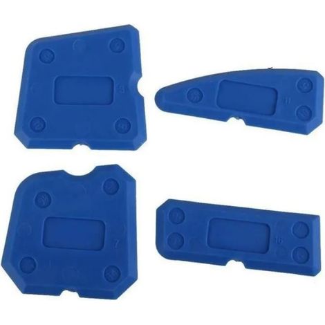 Kit Outils Calfeutrage - 4 Pièces - Spatule Grattoir Nettoyeur Joint Etancheite Carrelage - Pour Travaux Finition Salle De Bain Cuisine - 1 Kit (1/4)