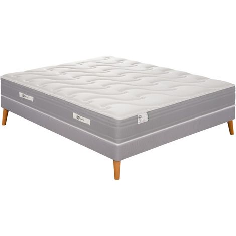 Ens LE PUISSANT 140x200 matelas H25 ressort ensachés, mi-ferme, sommier (1/5)