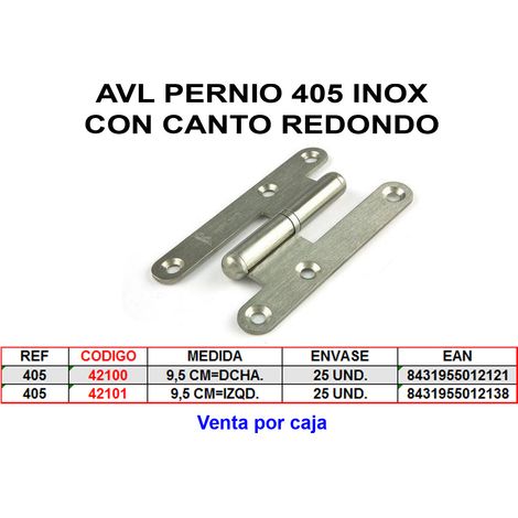 AVL SCHARNIER 405 9,5 mm RUNDKANTE RECHTS NICKEL 403NM