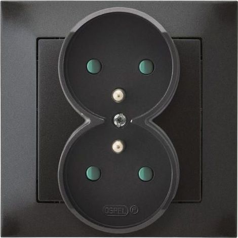 Impresja Double prise avec/avec volets anthracite GP-2YZP/50 (1/2)