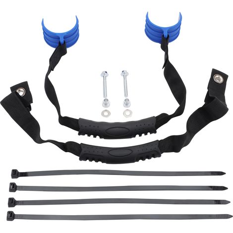 Universal trailer kit for off-road motorcycles/quads/SSVs: thick blue lifting rope, rear seat cushion, tow and recovery strap, robust portable trailer tool kit--DTEKGAZ