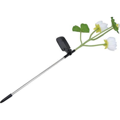 IP65 Wasserdichte Solar-Blumenleuchte mit Solar-LED und Erdungsstecker für Garten, Terrasse, Hof und Patio (Weiße Blume, farbige LEDs) (1/5)