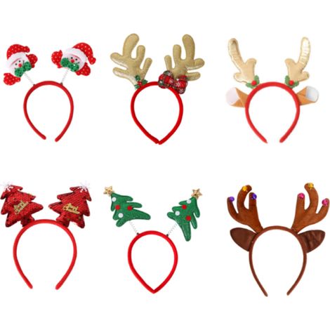 Diadema Navidad - Gorro Santa - Diadema Elfo - Accesorio Fiesta Navideña - Decoración Fiestas - 1 Unidad (1/5)