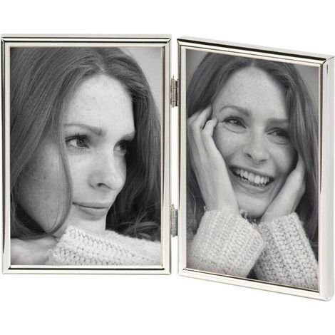 Walther Design WD215S Chloe, marco doble, 2 x 10 x 15 cm, Plateado