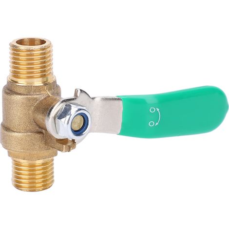 Dickwandiges Wasserregelventil aus Messing mit doppeltem 1/4"-Außengewinde (1/5)