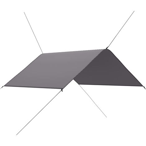 Bâche d'extérieur 3 x 2,85 m gris (1/5)