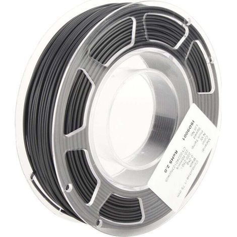 Filament pour imprimante 3D, Filament PLA noir conducteur 1.75mm, 20‑50mm/s