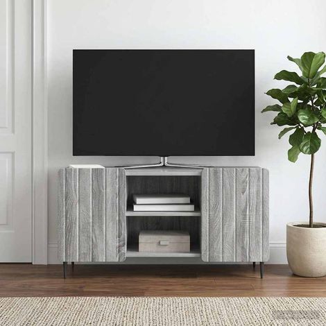 TV-Schränk Graues Sonoma 102 x 34,5 x 52 cm Holzwerkstoff (1/5)