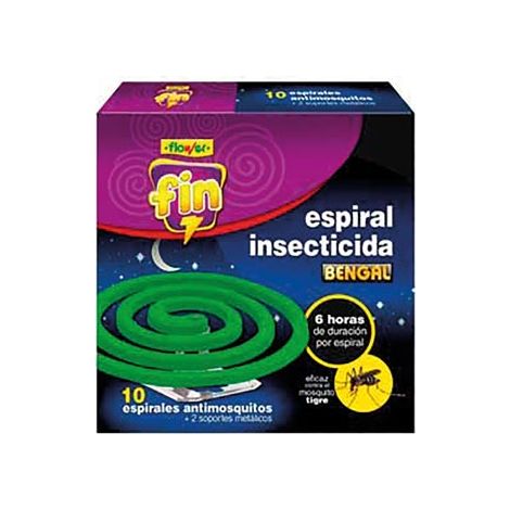 Spirale insecticide fine 10 unités + 2 supports FLOWER - Efficacité ciblée - 06627