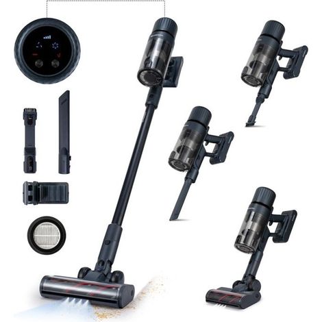 Schneider - Sch V20 - Noir - Aspirateur Balai Sans Fil Led - 140w - Filtration Hepa (1/5)