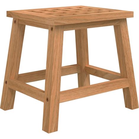 Tabouret，Repose-pied，Pouf 29x22,5x25,5 cm Bois massif de noyer CFW709796 (1/5)