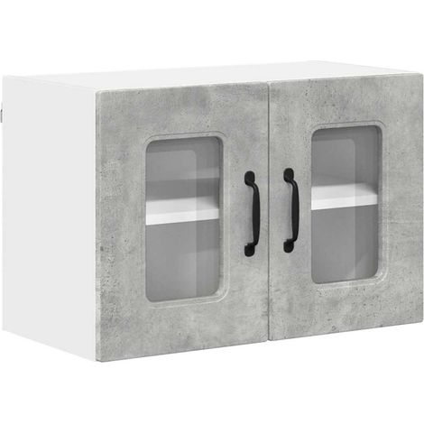 Meuble mural de cuisine,Armoire de cuisine avec étagère Gris béton 60 x 31 x 40 cm CFW97336 (1/5)
