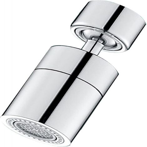 Spritzschutz-Küchenarmaturverlängerung mit drehbarem Luftsprudler und Wasserfilter, zwei Betriebsmodi, silber (1/4)