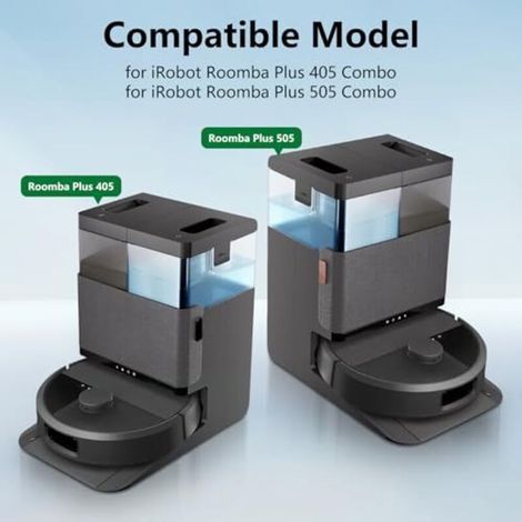 Kit de 16 pièces de rechange pour aspirateur pour iRobot Roomba Plus 505/405, pièces d'accessoires, 1 brosse principale, 3 filtres HEPA, 4 brosses latérales, 4 sacs à poussière, 4 chi (1/4)