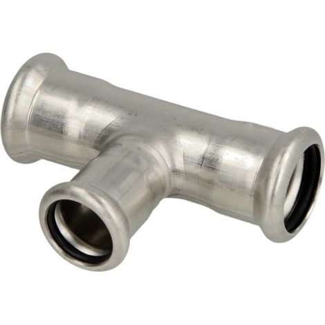Raccord à sertir inox Té réduit 28 x 15 x 28 F/F/F contour M