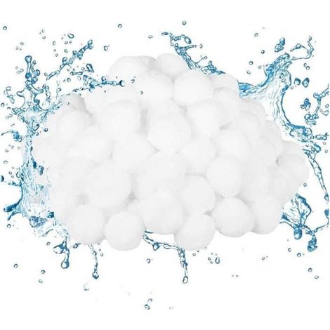 ASY Boules Filtrantes De Piscine Balles Filtrantes 500g Boule De Nettoyage De Piscine M&eacutedias Filtrants en Fibres L&eacute163 (1/4)