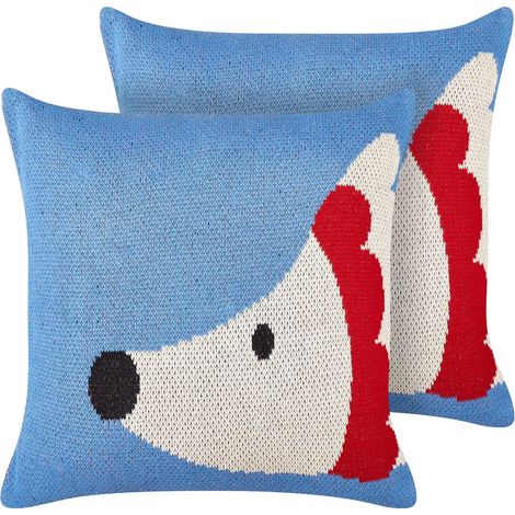 Dekokissen 2er Set PASHOT Baumwolle 45 x 45 cm Blau (1/5)
