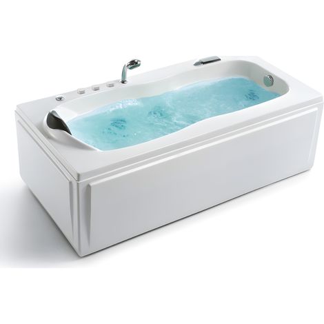 Baignoire balnéo rectangulaire 170x80 cm ANGEL DROITE ICONFORT (1/5)