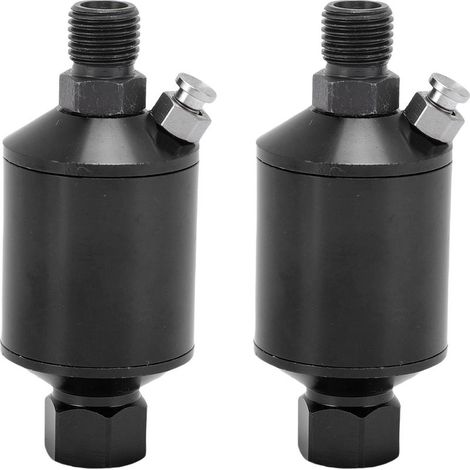 Filtre pour pistolet à peinture à Air, 2 pièces, entrée et sortie NPT 1/4 pouces, séparateur d'eau de compresseur en alliage d'aluminium noir. (1/5)