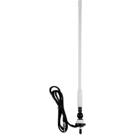 Antenne radio marine Herdio étanche AM/FM, récepteur de voiture flexible en caoutchouc, pour voiture, camion, bateau, fourgonnette, caravane, camping-car, yacht, blanche. (1/5)