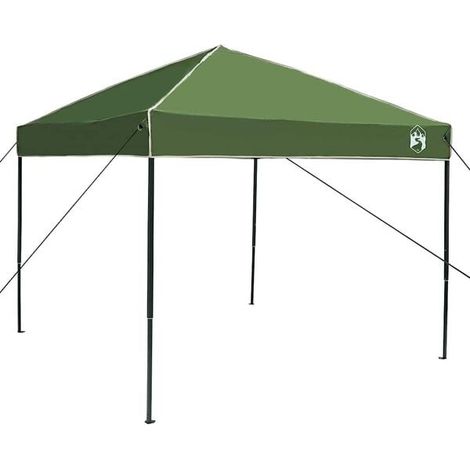 Abri pare-soleil vert, dimensions : 243 x 243 x 251 cm, en tissu (1/5)