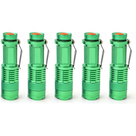 5 Mini lampe torche télescopique rechargeable, pour LED Rechargeable , verte (1/5)