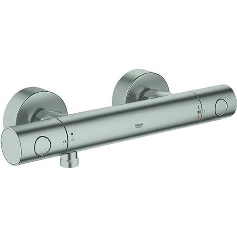 Grohe – Douche murale Grt 1000 Cosmo M Thm – Surface StarLight – Poignée MetalGrip ergonomique – Verrouillage de sécurité à 38 °C
