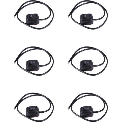 Lot de 6 interrupteurs à bouton en forme de goutte d'eau pour voiture (marche/arrêt, 12 V CC) pour feux antibrouillard, feux de jour, barres lumineuses LED, etc. (1/5)