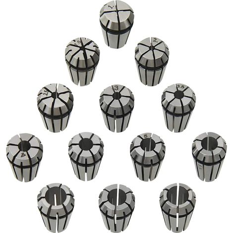 vidaXL Boquilla de sujeción ER11 13 pzas Set herramientas de torneado (1/2)