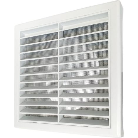 Grille De Ventilation - 1 Pièce - Plastique Blanc - Avec Moustiquaire - Pour Salle De Bain Et Cuisine - 125mm (1/5)
